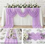 Lilac Purple Lavender 17 x 108 Inch Cheesecloth Table Runner - Boho Gauze Sheer Fabric for Wedding Baby Shower Party Home Decor - Image 7