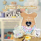 Baby Shower Guest Book Alternative Onesie Wooden Keepsake Gender Reveal - Image 4