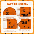 3 Pcs (6ft/5ft/4ft) Halloween Arch Backdrop Trick or Treat Decor Spider Ghost Backdrop for Halloween Parties Patio Decor Reusable Halloween Party Photo Backdrop (4 5 6 FT Halloween) - Image 4
