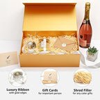 Gold Birthday Gift Box with Magnetic Lid for Presents, 13.85"x8.35"x4.45" - Image 6