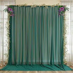 10ft x 10ft Emerald Green Backdrop Curtains, Wrinkle-Free Sheer Chiffon Fabric Photo Backdrop Drapes for Wedding Arch Party Ceremony Photography Decoration by WishCare