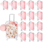 VioraWhite 30 Pcs Mini Suitcase Empty Box and Plush Ball Set, Pink by VioraWhite