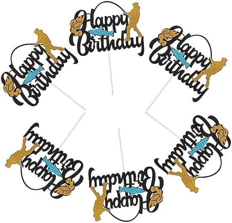 FAVOMOTO 50pcs Fishing Themed Birthday Cake Decorations Fishing Cupcake Toppers Decorative Fruit Picks for Fun Photo Props for Men Outdoor Birthday Celebrations - Image 4