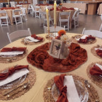 6 Pcs Fall Thanksgiving Cheesecloth Table Runners 118" Boho Gauze - Image 6
