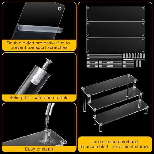 6 Pcs Acrylic Dessert Stand Set Tiered Tray Holder, Novel Style - Image 5