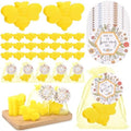 50 Sets Bee Themed Soap Bulk Baby Shower Return Gifts Including Mini Bee Handmade Soaps with Thank You Tags and Organza Bags Gender Reveal Party Favor for Guests Birthday Decorations by Swiffen