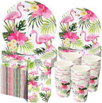 Funnymoom 250 Pcs Hawaiian Flamingo Party Decoration Serves 50 by Funnymoom