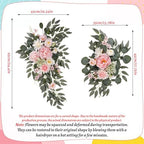 2 Pcs Wedding Arch Decorations, Pink Arch Flowers Swag Peony - Image 7