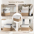 Goodpick 50L Large Woven Rope Storage Basket for Organizing, Jute - Image 6