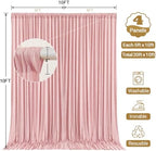 20x10ft Dusty Rose Backdrop Curtain Panels for Parties - Wrinkle Free Polyester Photo Curtain Backdrop Wedding Back Drop Fabric Drapes for Party Decorations Background for Photography - Image 6