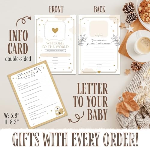 Book Keepsake, Baby Memory Book From Pre-Birth to 5th Year, with 2 Photo Pockets, Milestone Stickers, Hand/Footprint Inkpad, Baby Album and Baby Book for Girls or Boys (Dark Sage) - Image 6