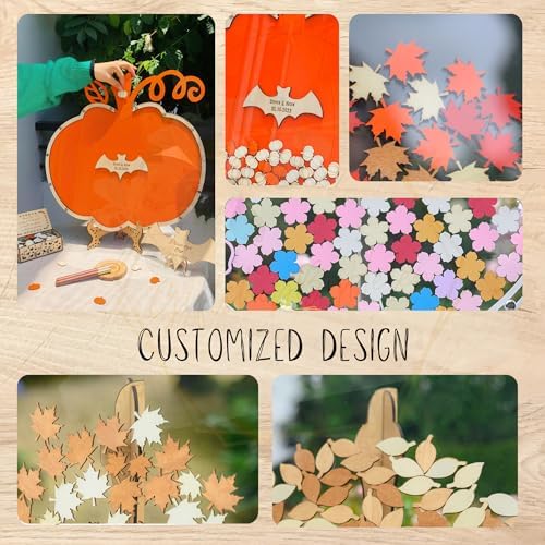 Halloween Wedding Guest Book Alternative, Personalized Pumpkin Drop Frame - Image 4