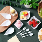 Tessco for you 800 Pcs Mini Appetizer Plates Classic Style White - Image 4