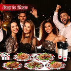 400 Pcs Disposable Casino Tableware Set for 50 Guests - Image 3
