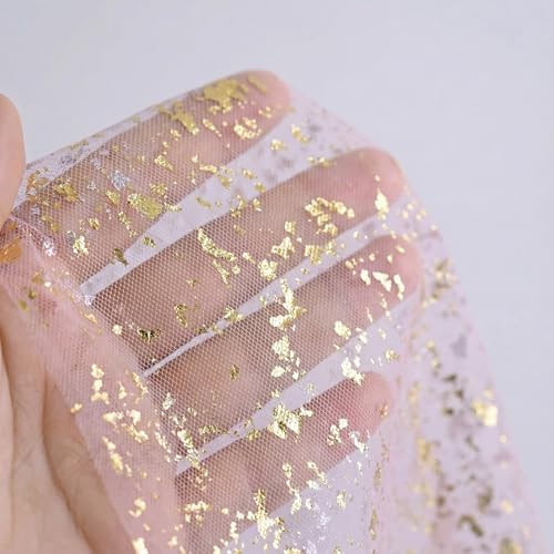 Artoid Mode 6PC Gold Gauze Pink Table Runner 120 Inch 10FT, Glitter Metallic Foil Sheer Dining Wedding Anniversary Holiday Birthday Table Decor for Home Party - Image 6