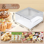 KPOSIYA 65PCS Bakery Boxes with Window 6x6x3 Inches 5 Style Cookie Boxes Small Pastry Boxes for Candy, Dessert, Pastry, Donuts, Birthday Party, Wedding(Silver) - Image 2