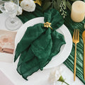 50 Pack Cheesecloth Napkins 20"x20" Emerald Green Gauze Boho Napkins by Xiomot