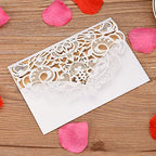 FOMTOR Laser Cut Wedding Invitation Cards Set w/Envelopes & Inserts & Seals – for Wedding, Bridal Shower, Graduation, Birthday Party, Engagement, Anniversary White 50Pcs - Image 6