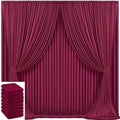 40x10ft Burgundy Backdrop Curtain for Wedding Parties Wrinkle Free Fabric Maroon Drapes Backdrop Decoration for Baby Shower Birthday Photography Decoration 8 Panels, 5ft x 10ft by Gogoparti