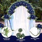 12 Bundles Royal Blue Artificial Peonies Silk Flowers Bulk - Image 5