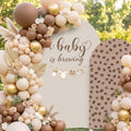 Moukeren a Baby is Brewing Arch Backdrop Cover 6ft and 7.2ft for Coffee Drink Themed Baby Shower Party Gender Reveal Birthday Party Banquet Photo Arches Background Decorations by Moukeren
