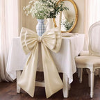 Sosation Cream White Large Bow Decor Big Bow for Backdrop 24x43 in - Image 7