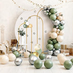 Outvita Wedding Arch Set of 3, Metal Backdrop Stand Wedding Ballon Arch Frame Decoration Support Stand for Ceremony Indoor Outdoor Party Event Baby Shower - Image 4