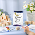 Tatuo 75 Pcs Baby Shower Party Block Games Sign to Decorate,Sky - Image 5