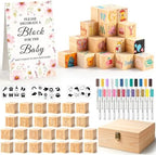 wookidel 118PCS Baby Shower Games Kit, Baby Blocks for Baby Shower by Wookidel