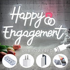 Happy Engagement Neon Sign Dimmable Engagement Party Led Neon Signs - Image 6