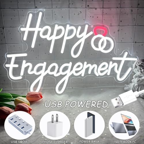 Happy Engagement Neon Sign Dimmable Engagement Party Led Neon Signs - Image 6