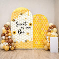 Set of 2 Arch Backdrop Covers Sweet Bee Theme Baby Shower 2PCS Spandex Stretchy Arch Cover for Honey Bees Birthday Party Banquet Decorations (Yellow,7.2FT & 6FT) by Uoimystify