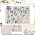 Ctosree Wildflower Baby Shower Guest Book with Pen,Colorful C,8.3 * 6 Inch - Image 4
