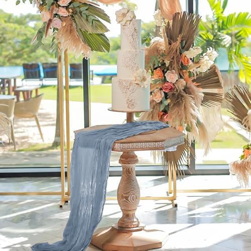24 Pack Dusty Blue 10Ft Cheesecloth Table Runner - Image 7