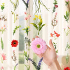 Livole 12Pcs 72Ft Wildflower Garland with Bow Hanging Flower Wall Backdrop - Image 4