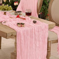 6 Pack Light Pink Cheesecloth Table Runner Boho Gauze Home Decor by Playieer