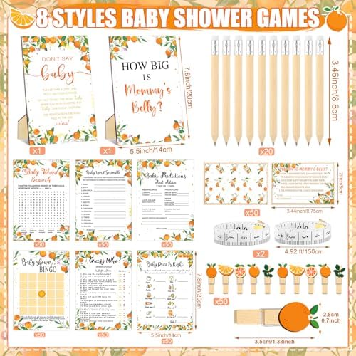 Funnymoom 426 Pcs Baby Shower Games Little Cutie Set, 8 Activity Games - Image 3