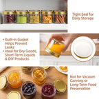 QAPPDA 4oz Glass Jars With Gold Lids,Mini Mason Jars Canning Jars - Image 4