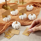 Kate Aspen 36PCS Place Card Holders (Place Cards Included), Table Number Holder for Weddings, White Pumpkin Photo Holder for Table Assignments at Bridal Showers or Anniversaries - Image 3