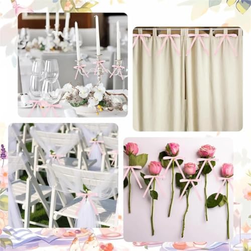 200pcs Bowknot Cake Toppers Satin Ribbon Bow Picks - Image 6