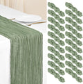 Showgeous 20 Pack Sage Green Cheesecloth Table Runner, 17 x 108 Inches by Showgeous