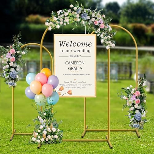 Metal Arch Backdrop Stand, Set of 3 (4/5/6ft) Wedding Arch Stand - Image 6