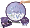 Wedding Guest Book Alternative Drop Box Frame with Floral Heart Tokens by Handmade