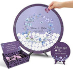 Wedding Guest Book Alternative Drop Box Frame with Floral Heart Tokens by Handmade