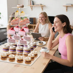 7 Tier Cupcake Stand, Square Acrylic Cupcake Tower for 160 Cupcakes - Image 5
