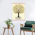 Customized Wedding Tree with Heart Painting DIY Fingerprint Guest Book Alternative with Wooden Hanger Ready to Hang Party Decorations Wedding Gifts-80x120cm - Image 4