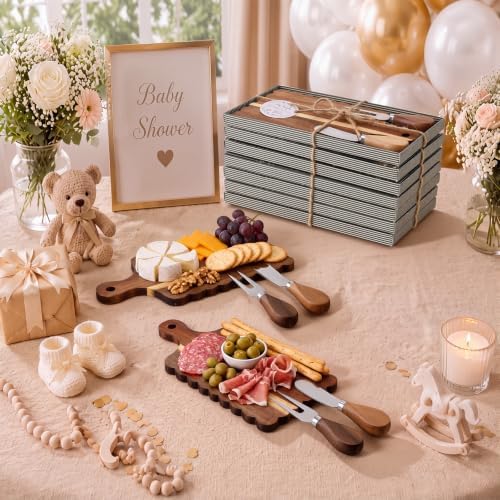 LemonRoad 6 Sets Acacia Wood Baby Shower Prizes, 6" L x 9" W - Image 5
