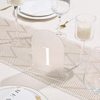 UNIQOOO Frosted Arch Wedding Table Numbers with Stands 1-30, 5x7" Acrylic Display Signs and Holders, Pack of 30, Perfect for Centerpiece, Reception, Decoration, Party, Anniversary, Event - Image 6