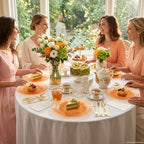 DaYammi 350PCS Clear Orange Plastic Dinnerware Set for 50 Guests - Image 7
