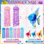 24 Pcs Under The Sea Party Decorations Hanging Jellyfish Paper Lanterns - Image 2
